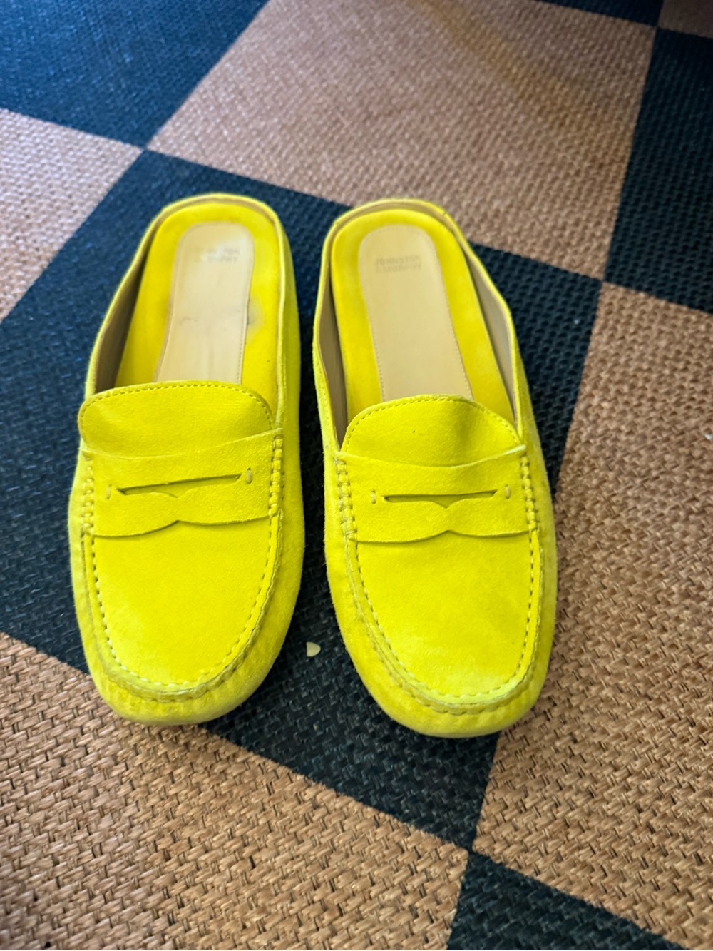 Johnston & Murphy Women's Yellow Suede Loafer Flats